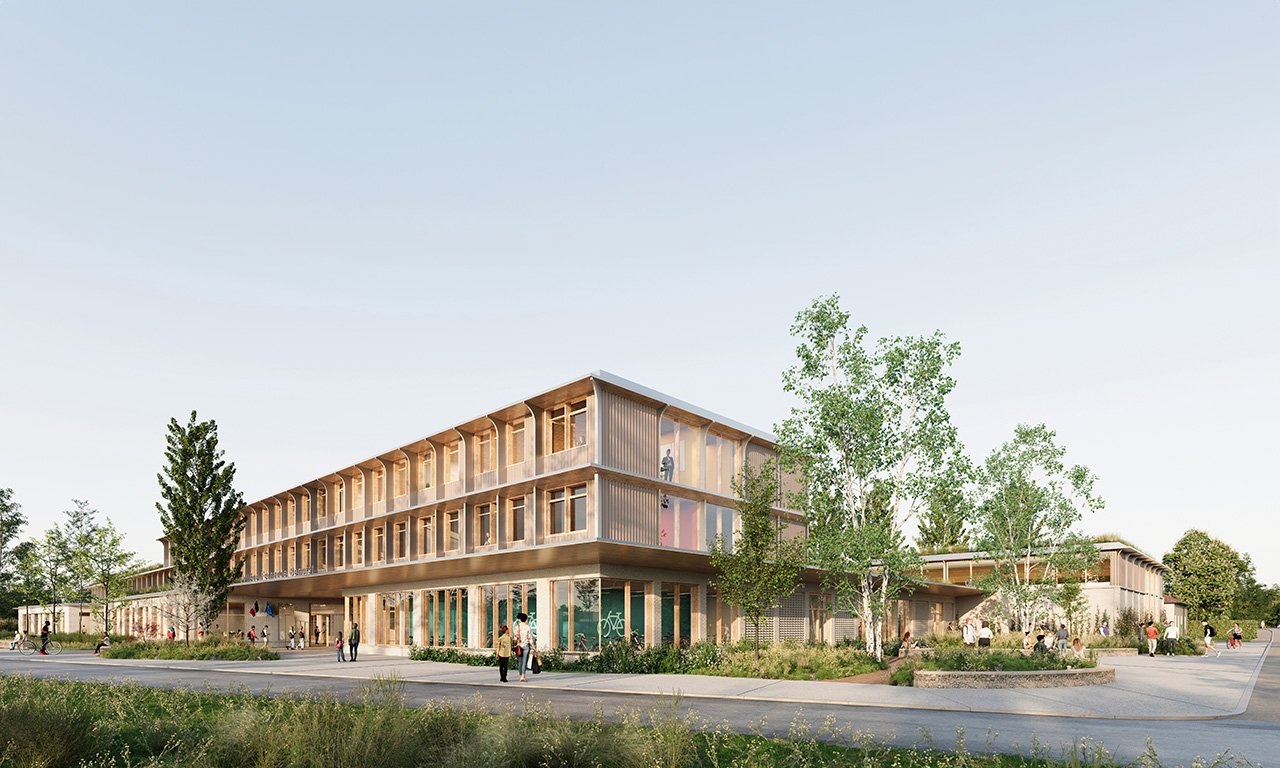 Collège Fernande Benoist - Hazebrouck Perspective du futur collège Fernande Benoist à Hazebrouck